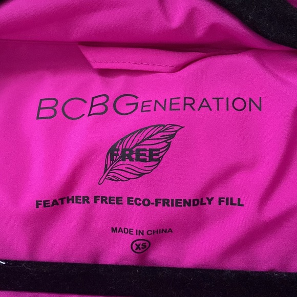 Gorgeous BCBGeneration Hooded Puffer Coat in Hot Pink xs extra small new - Picture 6 of 15